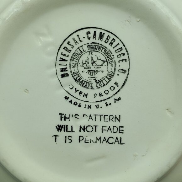 Universal Cambridge Woodvine Mixing Serving Bowl Red Flowers Refrigerator Jar - Picture 8 of 9